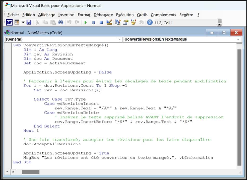 Code VBA