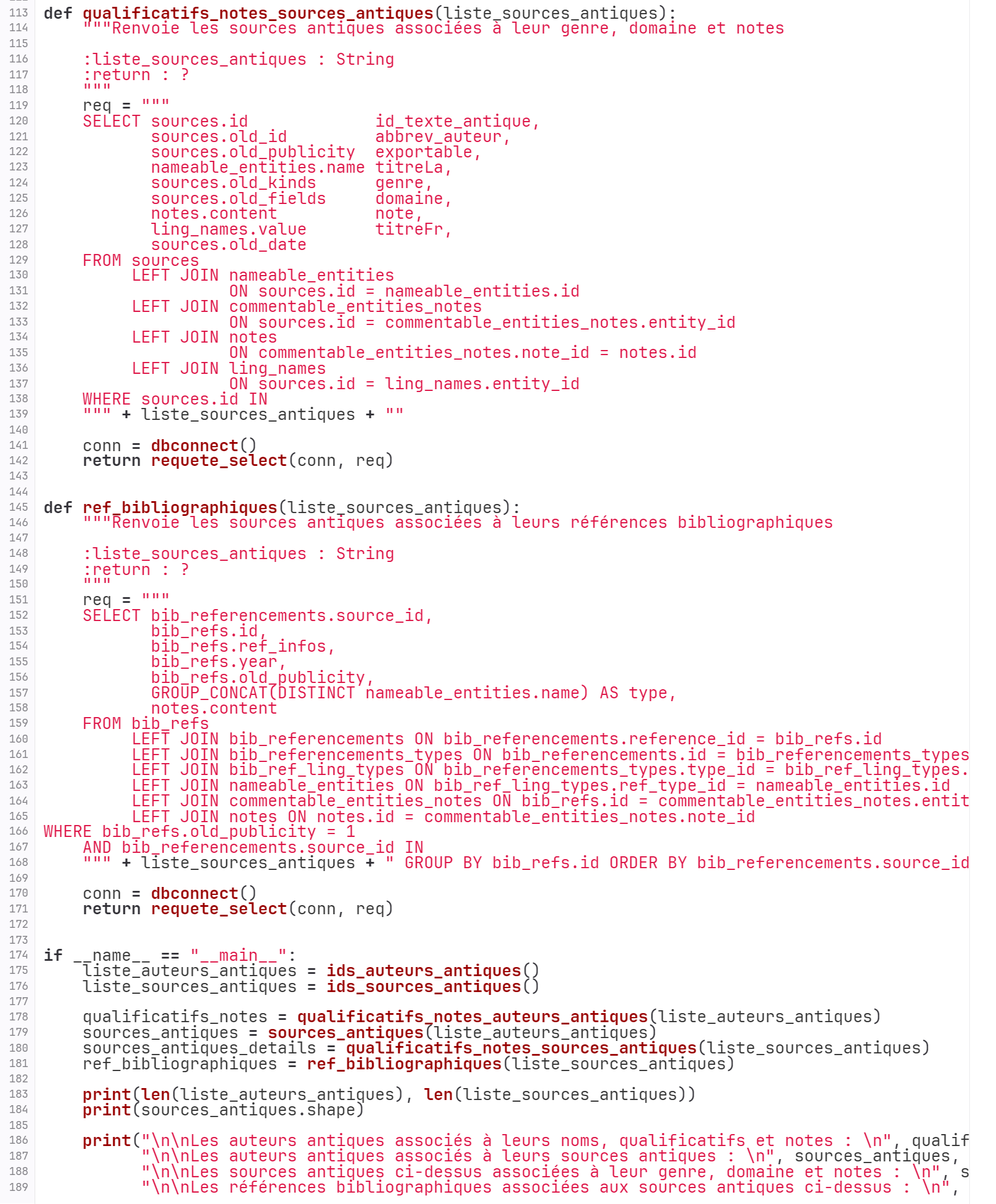 Code Python